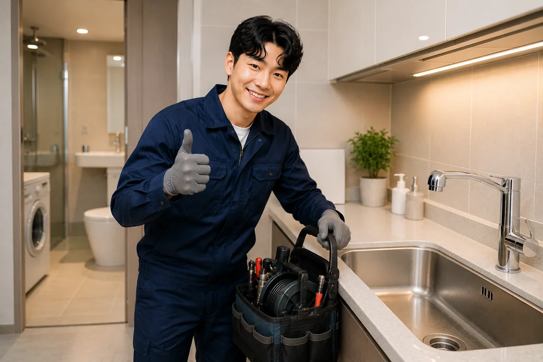 연평면 배관막힘 마무리점검
